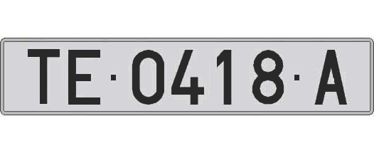 TE0418A matricula larga