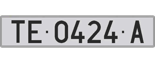 TE0424A matricula larga