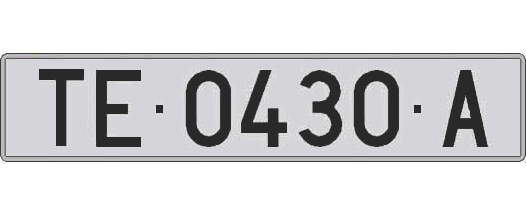 TE0430A matricula larga