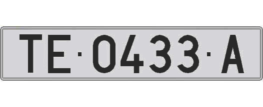 TE0433A matricula larga