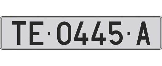 TE0445A matricula larga