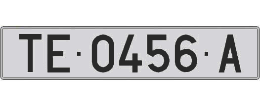 TE0456A matricula larga