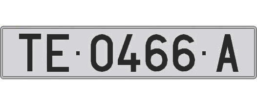 TE0466A matricula larga
