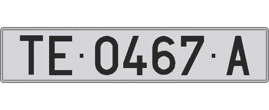 TE0467A matricula larga
