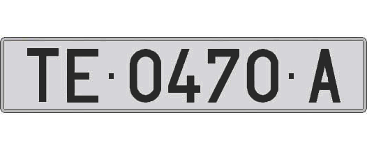 TE0470A matricula larga