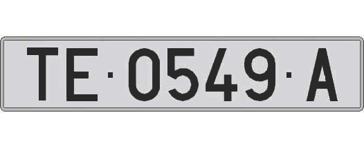 TE0549A matricula larga