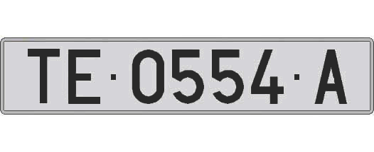 TE0554A matricula larga