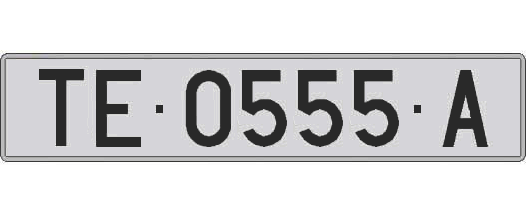 TE0555A matricula larga
