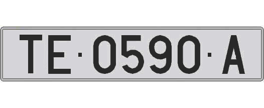 TE0590A matricula larga