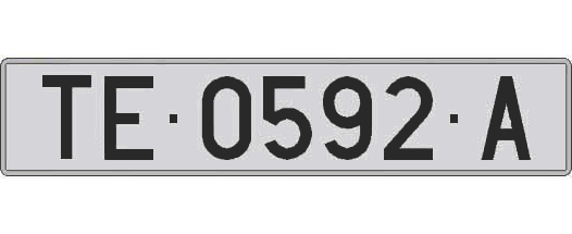 TE0592A matricula larga