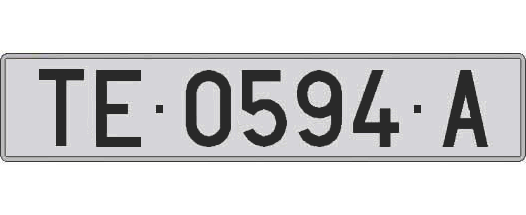 TE0594A matricula larga