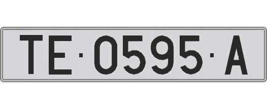 TE0595A matricula larga