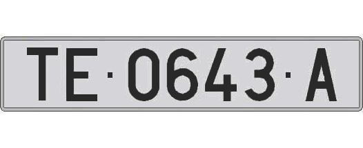 TE0643A matricula larga
