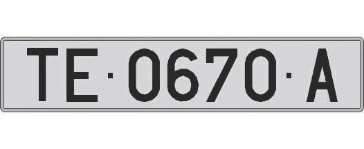 TE0670A matricula larga