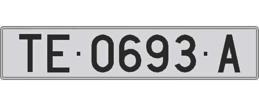 TE0693A matricula larga