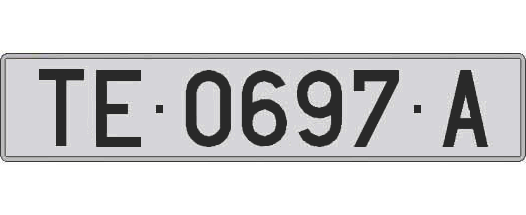 TE0697A matricula larga