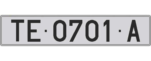 TE0701A matricula larga