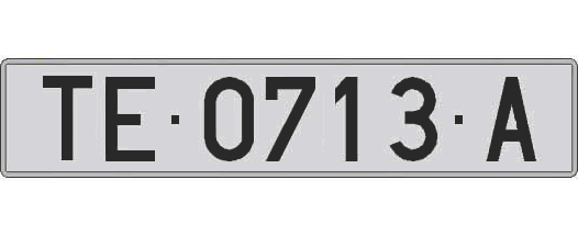TE0713A matricula larga