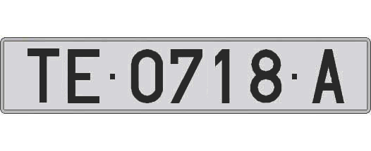TE0718A matricula larga