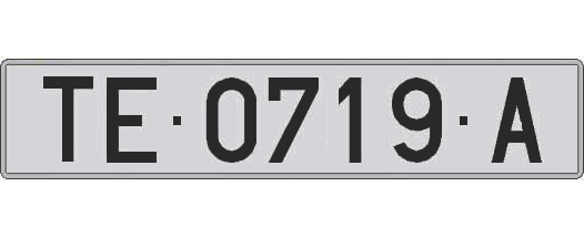 TE0719A matricula larga