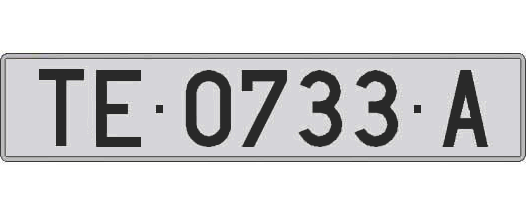 TE0733A matricula larga