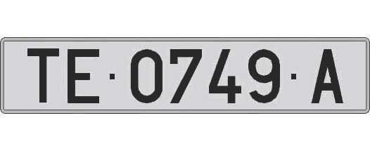 TE0749A matricula larga