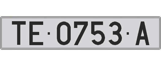 TE0753A matricula larga
