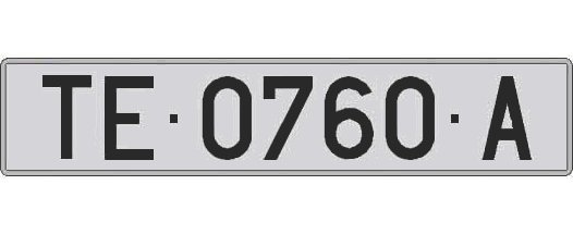 TE0760A matricula larga
