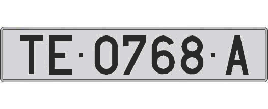 TE0768A matricula larga