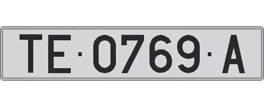 TE0769A matricula larga