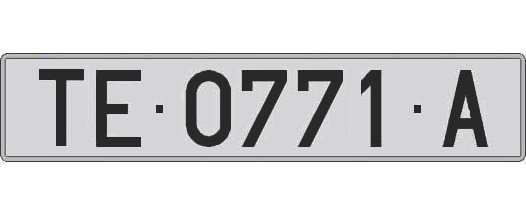 TE0771A matricula larga