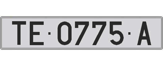 TE0775A matricula larga
