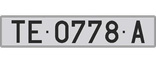 TE0778A matricula larga
