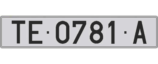 TE0781A matricula larga