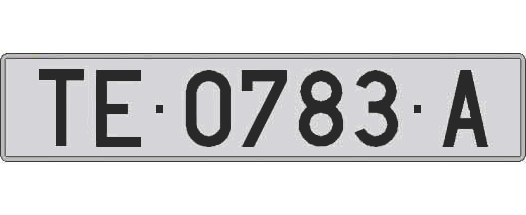 TE0783A matricula larga