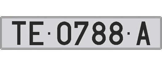 TE0788A matricula larga