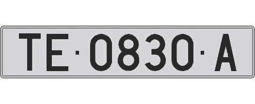 TE0830A matricula larga