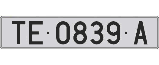 TE0839A matricula larga