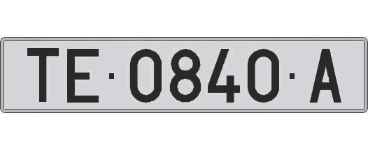 TE0840A matricula larga