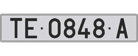 TE0848A matricula larga