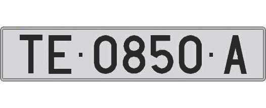 TE0850A matricula larga