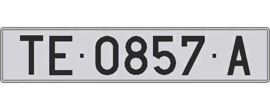TE0857A matricula larga