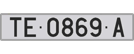 TE0869A matricula larga