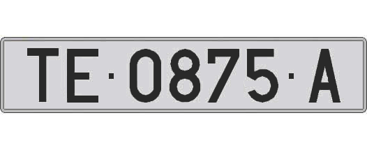 TE0875A matricula larga