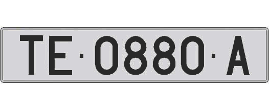 TE0880A matricula larga
