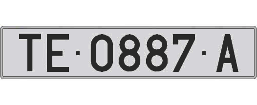 TE0887A matricula larga