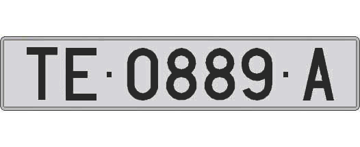TE0889A matricula larga