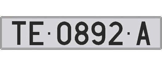 TE0892A matricula larga