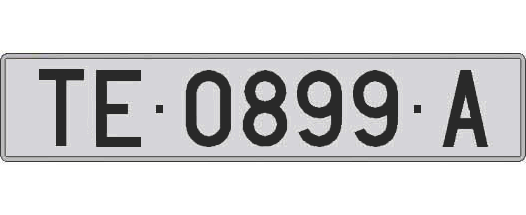 TE0899A matricula larga