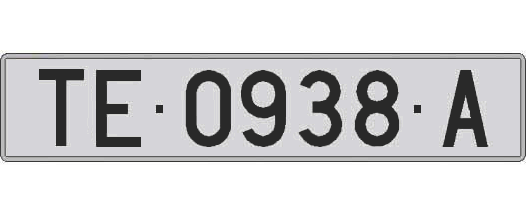 TE0938A matricula larga
